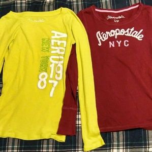 2 Aeropostale long sleeve shirts